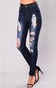 High Waisted distressed jeans