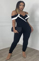 Black & White Tuxedo Jumpsuit