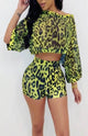 Green Girl Leopard Set