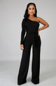 Open Slit Net Jumpsuit