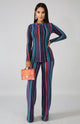 Palazzo Color Stripe Set