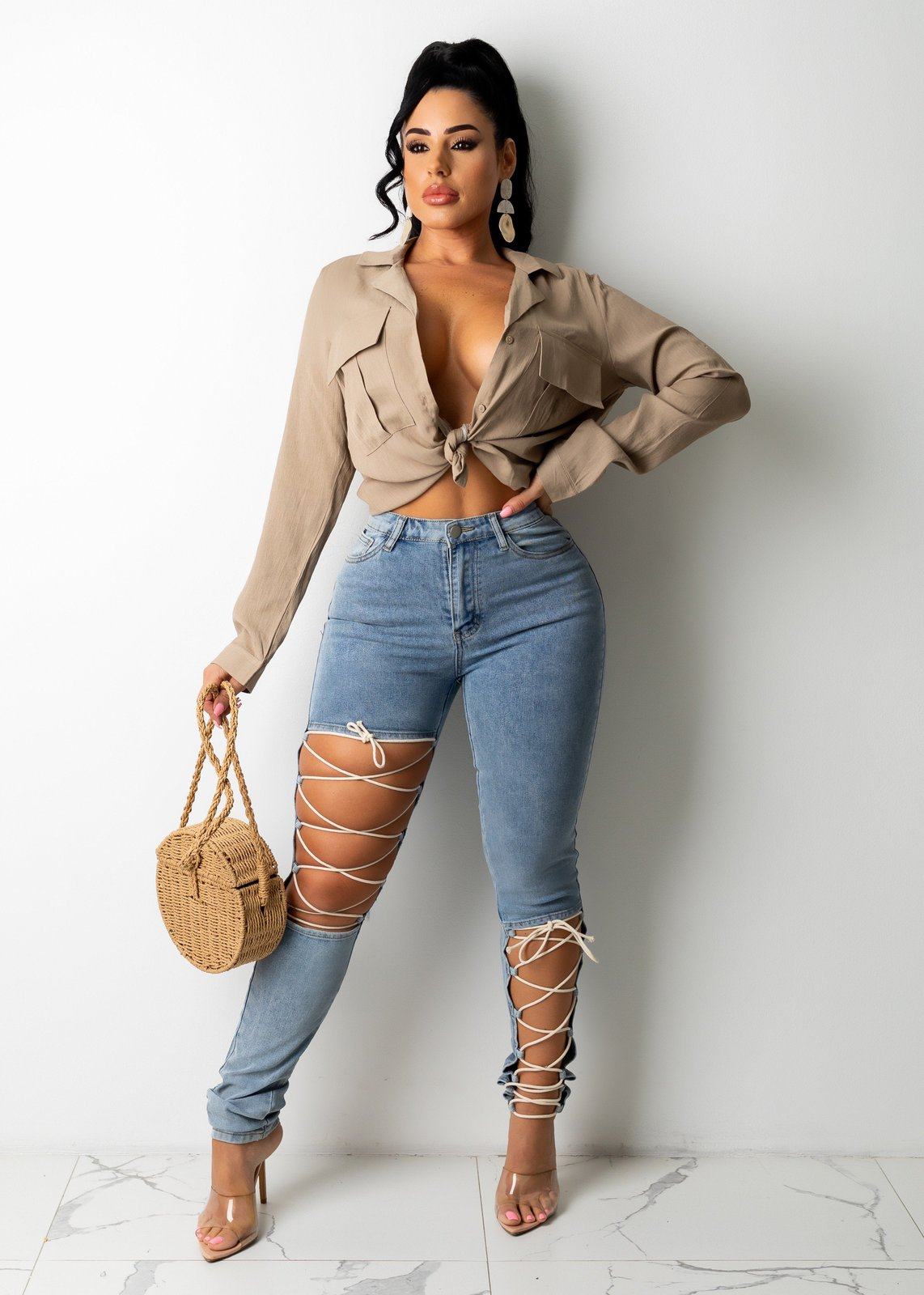 Plus Size Cassidy Distressed Jeans - Plus Size Bottoms - Curvy Fashion –  2020AVE