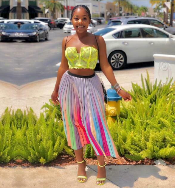 Veronica Odeka Green Pleated Skirt Styles |FabWoman
