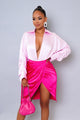 Pop Goes My Heart Two-Piece Skirt Set - Fuchsia/Pink