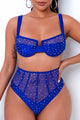 Royals Two Piece Bikini Set - Blue