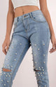 Denim Pearl & Stud Jeans